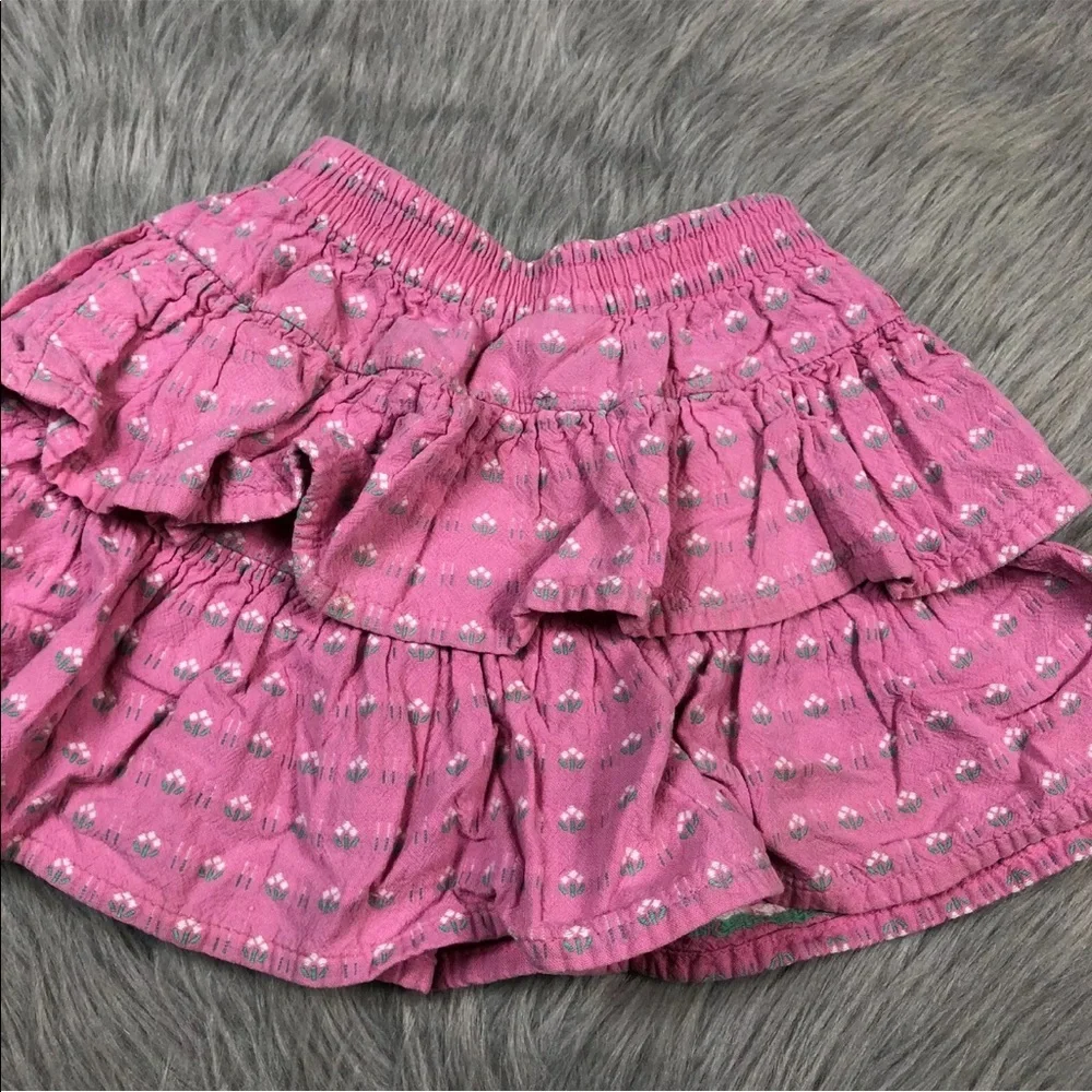 Vintage Oshkosh Bgosh Toddler Girls Pink Ruffle Tiered Skirt